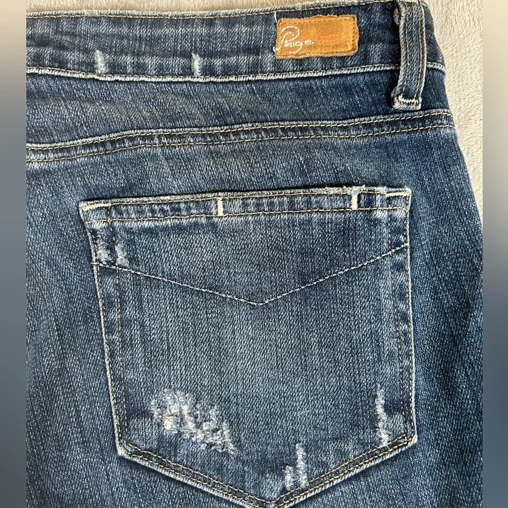 Paige Hollywood hills low rise distressed flare denim - Picture 8 of 12